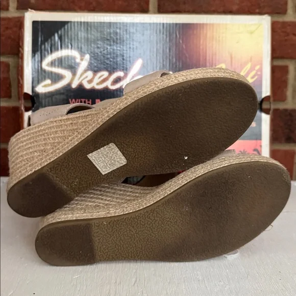 Skechers with Memory Foam Indigo Sky River Double Natural Wedges - Picture 5 of 7